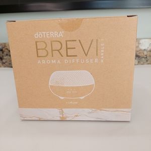 NEW Open Box doTERRA LIMITED EDITION Brevi Marble Diffuser Gold Gray White